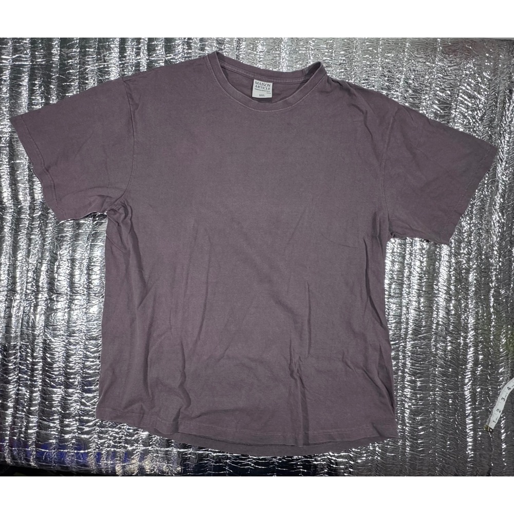 Maison Article Premium Essentials T-Shirt Mens XXL Mauve Brown Cotton Tee
